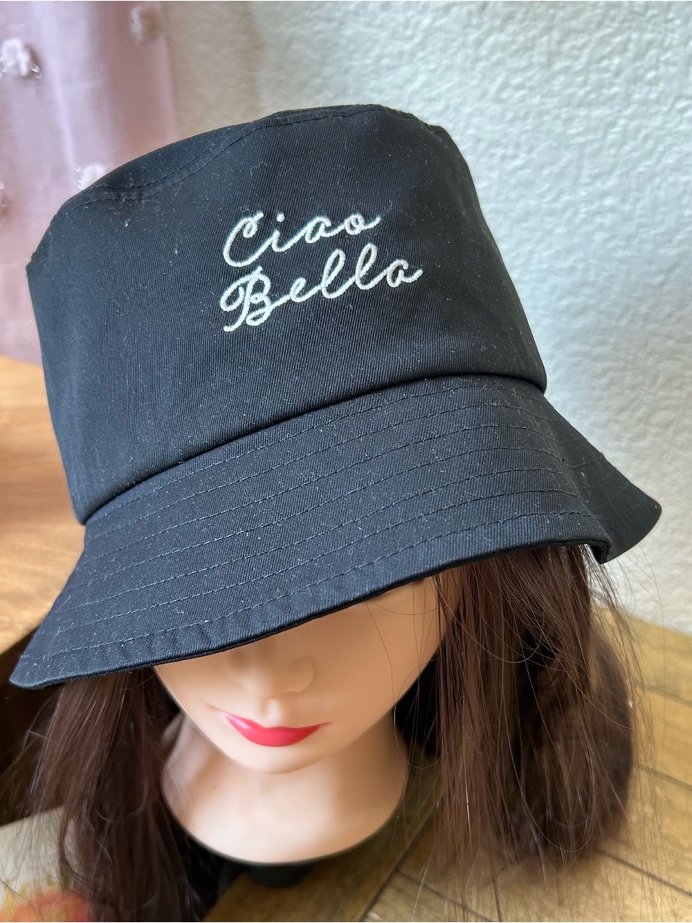 Ciao Bella Black Bucket Hat